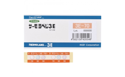 日油技研 NICHIGI 3E-90-日油技研熱標(biāo)簽3點(diǎn)顯示室外對(duì)應(yīng)型不可逆性90度（1箱20張裝）
